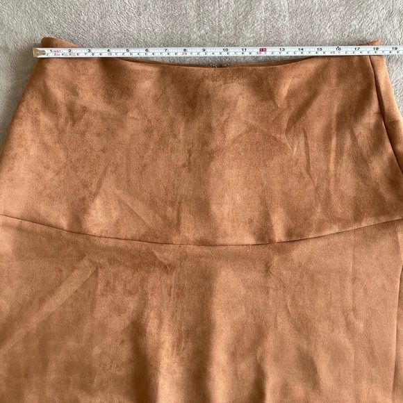 Nwt Anne Klein Tan Suede skater Skirts size 14 - Picture 4 of 8